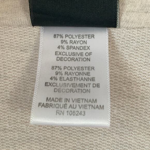 Bobeau Cream Cardigan Sweater Lace Detail Draped Front Long Sleeves Size Large - Picture 12 of 16